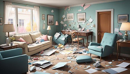 Zeigt eine verlassene Wohnung die außerordentlich gekündigt wurde