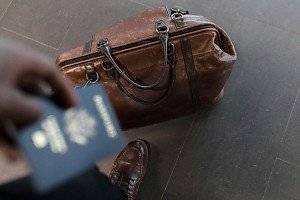 Immobilienmakler auf Geschäftsreise