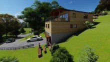 Au�enbereich Seitenansicht Neubau Einfamilienhaus in einmaliger Lage von Obermaubach