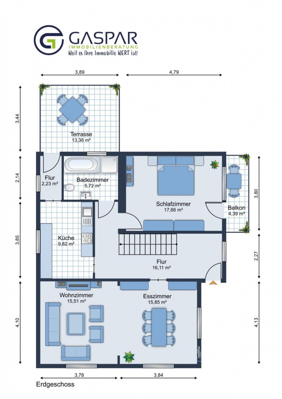 Grundriss Erdgeschoss Einfamilienhaus Nideggen / Schmidt