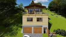 Au�enbereich Terrasse Neubau Einfamilienhaus in einmaliger Lage von Obermaubach
