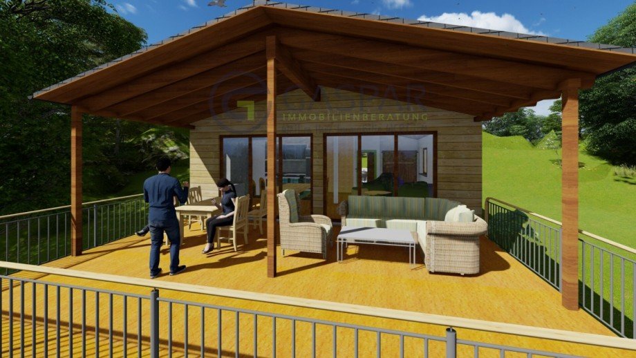 Au�enbereich Gro�e Terrasse Einfamilienhaus Kreuzau / Obermaubach