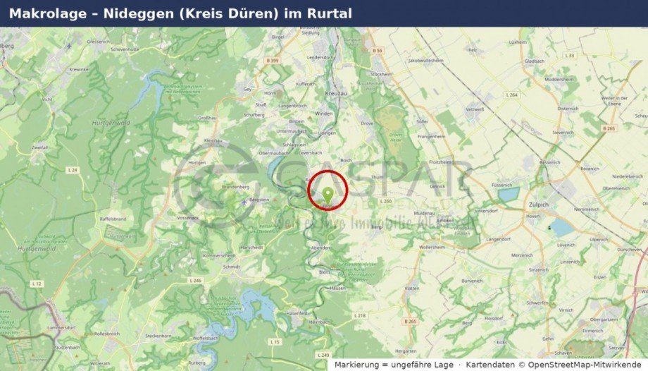 Lageplan Makrolage Grundst�ck Nideggen