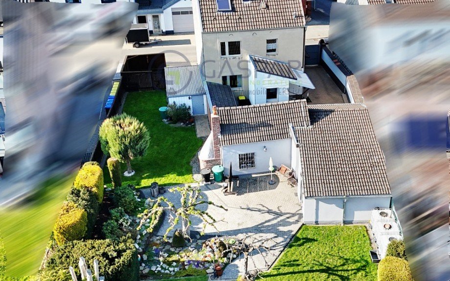 Gartenansicht Drohne Einfamilienhaus Langerwehe
