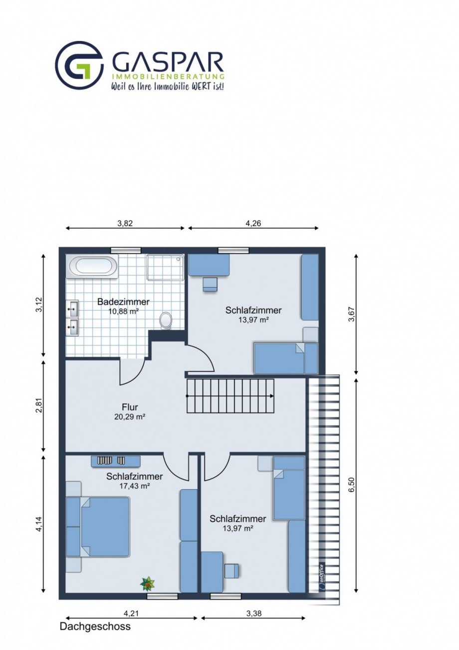 Grundriss Dachgeschoss Einfamilienhaus Nideggen / Schmidt