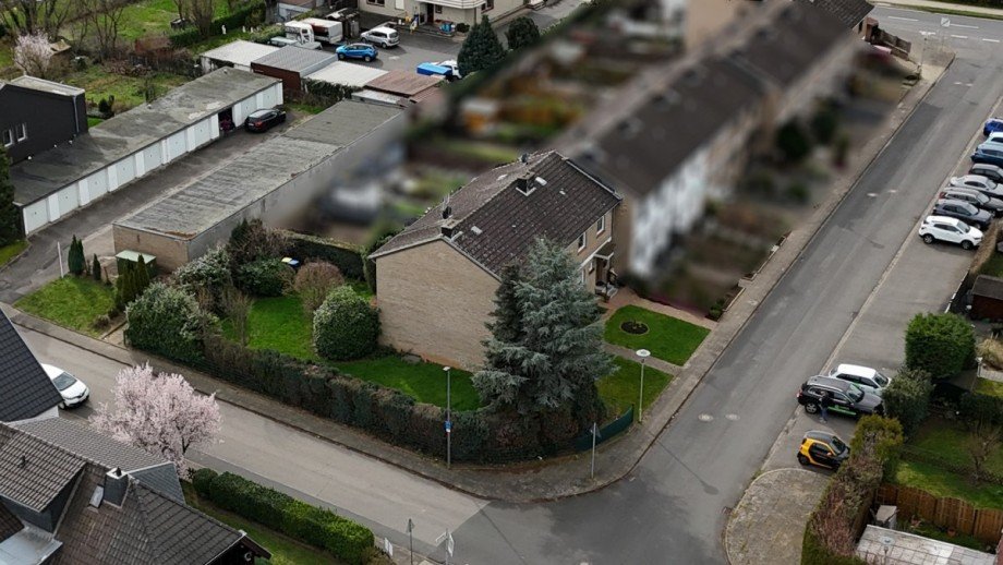 Luftaufnahme Seite Doppelhaush�lfte Kreuzau