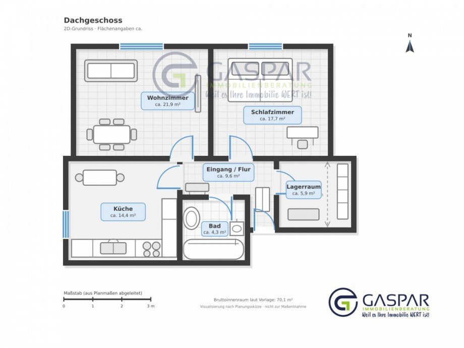 Grundriss_Dachgeschoss Mehrfamilienhaus H�rtgenwald