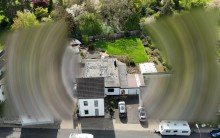 Frontansicht Drohne In diesem Haus mit gro�en Garten in Berzbuir l�sst es sich gut leben