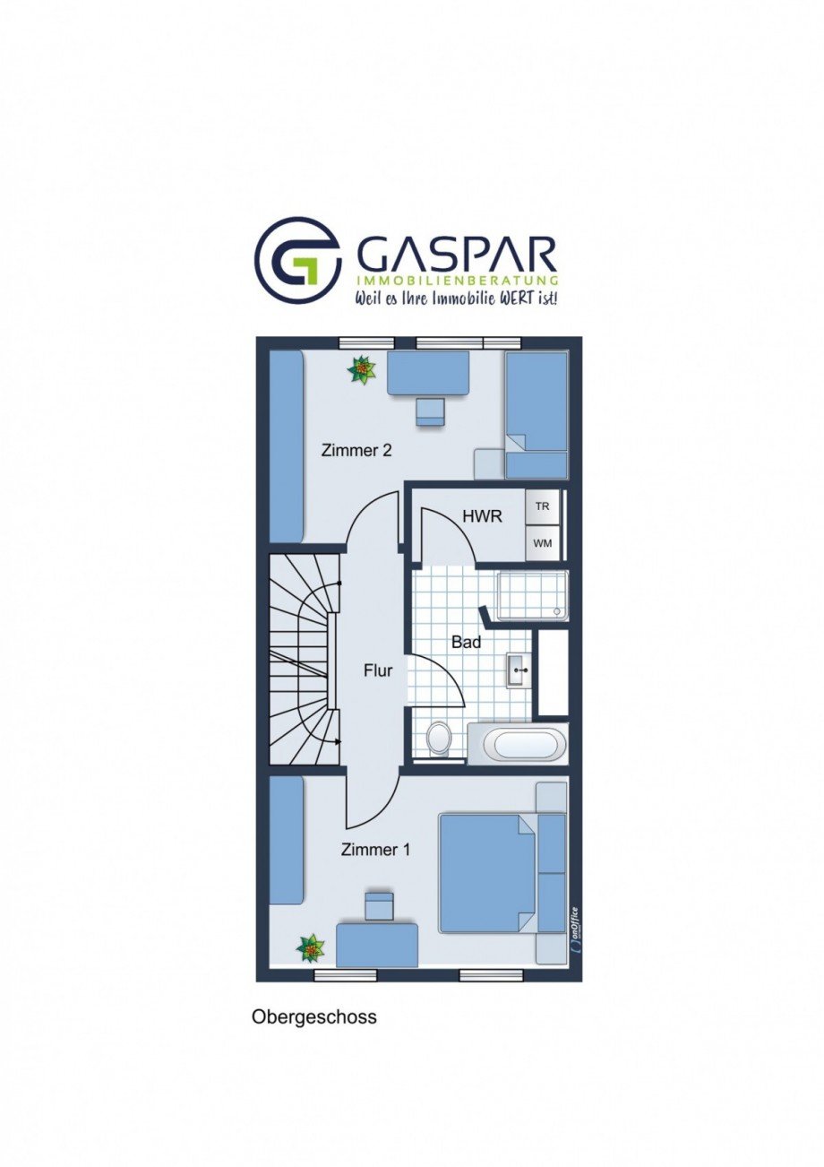 Grundriss OG Reihenmittelhaus D�ren