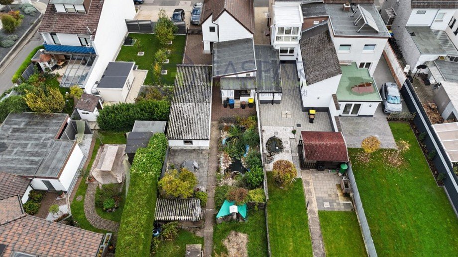 Luftaufnahme Gartenseite Einfamilienhaus Kreuzau