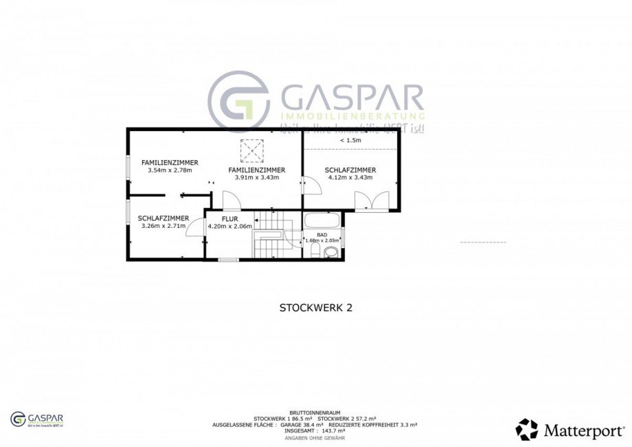 Grundriss OG Einfamilienhaus Kreuzau