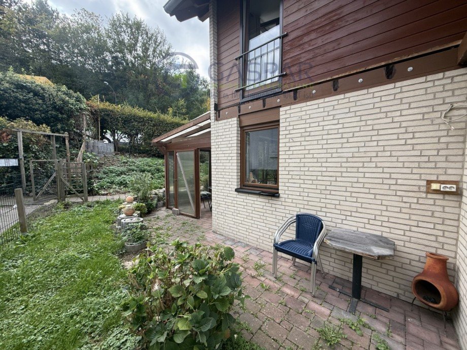 Blick auf Terrasse Einfamilienhaus Heimbach / Hasenfeld