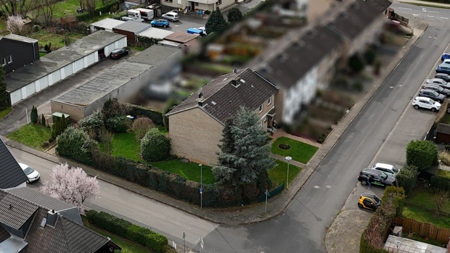 Luftaufnahme Seite Doppelhaush�lfte Kreuzau