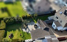 Gartenansicht Seite Drohne In diesem Haus in Schlich mit kleiner Werkstatt werden Sie sich wohlf�hlen