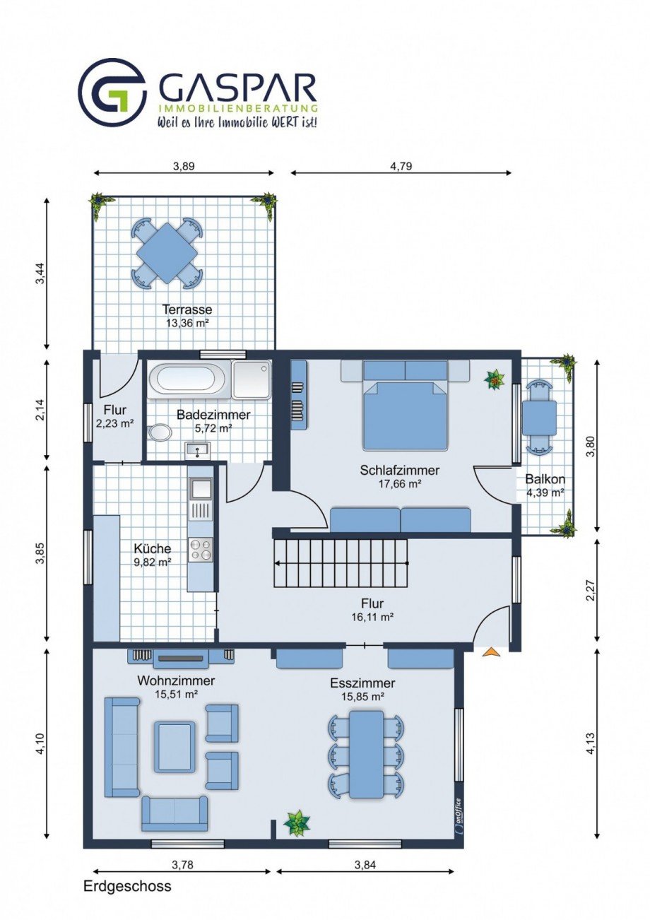 Grundriss Erdgeschoss Einfamilienhaus Nideggen / Schmidt