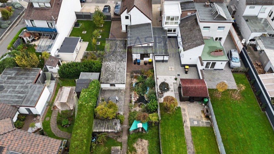 Luftaufnahme Gartenseite Einfamilienhaus Kreuzau