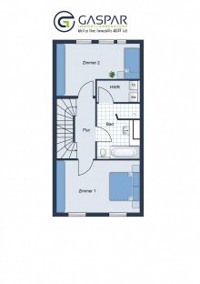 Grundriss OG Modernes Reihenmittelhaus in D�ren mit Garten und KfW 45 Standard