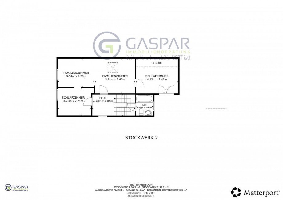Grundriss OG Einfamilienhaus Kreuzau