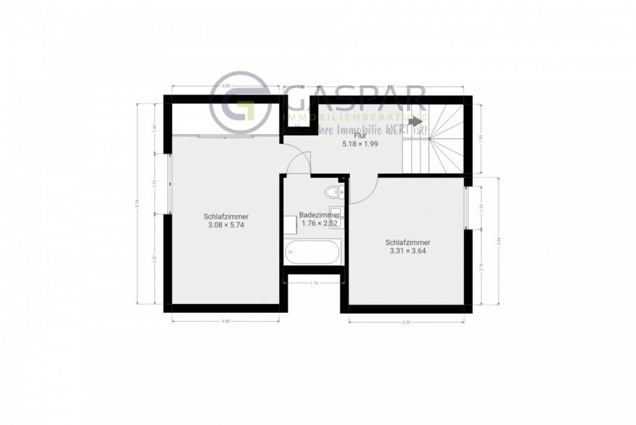 Grundriss Obergeschoss Einfamilienhaus D�ren / Lendersdorf